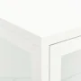 Steel and white glass sideboard 75x35x105 cm by vidaXL, Sideboards - Ref: Foro24-336071, Price: 178,08 €, Discount: %