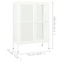 Sideboard aus Stahl und weißem Glas 75x35x105 cm von vidaXL, Sideboards - Ref: Foro24-336071, Preis: 178,08 €, Rabatt: %