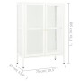 Sideboard aus Stahl und weißem Glas 75x35x105 cm von vidaXL, Sideboards - Ref: Foro24-336071, Preis: 181,20 €, Rabatt: %