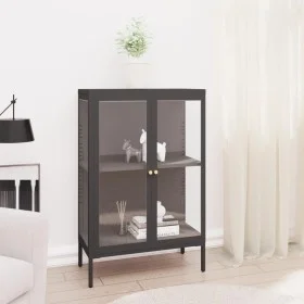 Anthracite gray steel and glass sideboard 75x35x105 cm by vidaXL, Sideboards - Ref: Foro24-336072, Price: 179,14 €, Discount: %