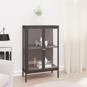 Aparador de acero y vidrio gris antracita 75x35x105 cm de vidaXL, Aparadores - Ref: Foro24-336072, Precio: 181,91 €, Descuent...