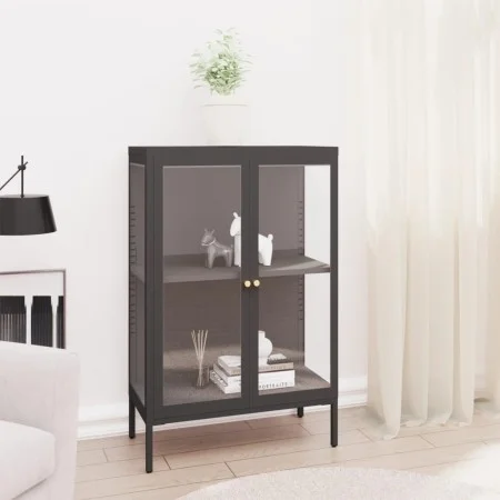 Anthracite gray steel and glass sideboard 75x35x105 cm by vidaXL, Sideboards - Ref: Foro24-336072, Price: 179,14 €, Discount: %