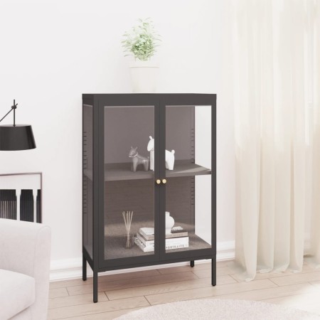 Aparador de acero y vidrio gris antracita 75x35x105 cm de vidaXL, Aparadores - Ref: Foro24-336072, Precio: 181,81 €, Descuent...