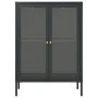 Anthracite gray steel and glass sideboard 75x35x105 cm by vidaXL, Sideboards - Ref: Foro24-336072, Price: 179,14 €, Discount: %