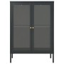 Anthrazitgraues Sideboard aus Stahl und Glas 75x35x105 cm von vidaXL, Sideboards - Ref: Foro24-336072, Preis: 181,81 €, Rabat...
