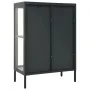 Anthracite gray steel and glass sideboard 75x35x105 cm by vidaXL, Sideboards - Ref: Foro24-336072, Price: 179,14 €, Discount: %