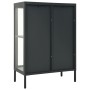 Aparador de acero y vidrio gris antracita 75x35x105 cm de vidaXL, Aparadores - Ref: Foro24-336072, Precio: 181,81 €, Descuent...