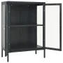 Anthracite gray steel and glass sideboard 75x35x105 cm by vidaXL, Sideboards - Ref: Foro24-336072, Price: 179,14 €, Discount: %