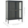 Anthrazitgraues Sideboard aus Stahl und Glas 75x35x105 cm von vidaXL, Sideboards - Ref: Foro24-336072, Preis: 181,81 €, Rabat...