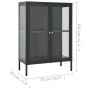 Anthrazitgraues Sideboard aus Stahl und Glas 75x35x105 cm von vidaXL, Sideboards - Ref: Foro24-336072, Preis: 179,14 €, Rabat...