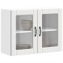 Armario pared cocina puerta de cristal Lucca blanca