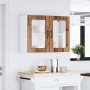 Armario pared cocina puerta de cristal Lucca madera vieja