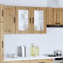 Armario pared cocina puerta de cristal Lucca roble artesanal