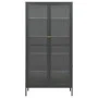 Anthracite gray steel and tempered glass display case 90x40x180 cm by vidaXL, Lockers and storage cabinets - Ref: Foro24-3360...