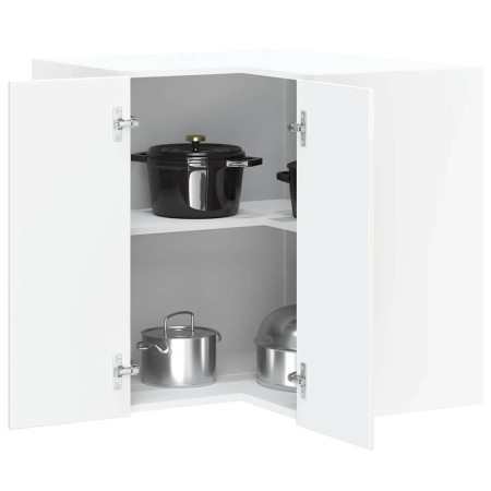 Armario de cocina de esquina pared Lucca blanca de alto brillo en Armarios de cocina | Comprar online en Foro24