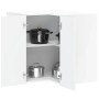 Armario de cocina de esquina pared Lucca blanca de alto brillo en Armarios de cocina | Comprar online en Foro24