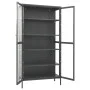 Anthracite gray steel and tempered glass display case 90x40x180 cm by vidaXL, Lockers and storage cabinets - Ref: Foro24-3360...