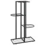 Blumenständer aus schwarzem Metall mit 4 Regalen 43x22x76 cm von vidaXL, Topfständer - Ref: Foro24-336108, Preis: 35,49 €, Ra...