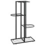 Soporte de flores de 4 estantes de metal negro 43x22x76 cm de vidaXL, Soportes para macetas - Ref: Foro24-336108, Precio: 35,...