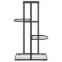 Blumenständer aus schwarzem Metall mit 4 Regalen 43x22x76 cm von vidaXL, Topfständer - Ref: Foro24-336108, Preis: 35,49 €, Ra...