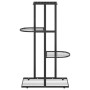 Soporte de flores de 4 estantes de metal negro 43x22x76 cm de vidaXL, Soportes para macetas - Ref: Foro24-336108, Precio: 35,...