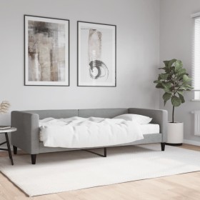 Schlafsofa mit hellgrauer Stoffmatratze 90x190 cm von vidaXL, Betten und Lattenroste - Ref: Foro24-3196570, Preis: 336,48 €, ...