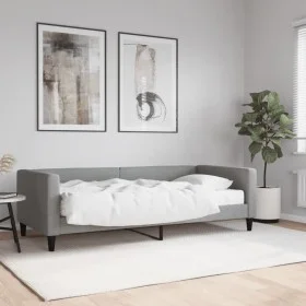 Sofa bed with light gray fabric mattress 90x190 cm by vidaXL, Beds and slatted bases - Ref: Foro24-3196570, Price: 324,06 €, ...
