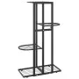 Blumenständer aus schwarzem Metall mit 4 Regalen 43x22x76 cm von vidaXL, Topfständer - Ref: Foro24-336108, Preis: 35,49 €, Ra...