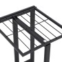 Soporte de flores de 4 estantes de metal negro 43x22x76 cm de vidaXL, Soportes para macetas - Ref: Foro24-336108, Precio: 35,...