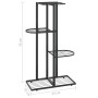Soporte de flores de 4 estantes de metal negro 43x22x76 cm de vidaXL, Soportes para macetas - Ref: Foro24-336108, Precio: 35,...