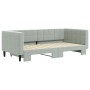 Ausziehbares Schlafsofa aus hellgrauem Samt, 90 x 190 cm von vidaXL, Betten und Lattenroste - Ref: Foro24-3196704, Preis: 249...