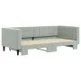 Sofá cama nido terciopelo gris claro 90x190 cm de vidaXL, Camas y somieres - Ref: Foro24-3196704, Precio: 246,31 €, Descuento: %