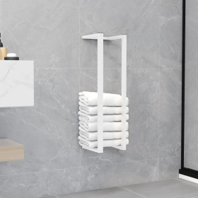 White steel towel rack 12.5x12.5x60 cm by vidaXL, Towel racks - Ref: Foro24-336116, Price: 21,86 €, Discount: %