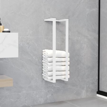 White steel towel rack 12.5x12.5x60 cm by vidaXL, Towel racks - Ref: Foro24-336116, Price: 21,86 €, Discount: %