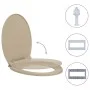 Beige oval soft close toilet seat and lid by vidaXL, Toilet and bidet seats - Ref: Foro24-145820, Price: 44,62 €, Discount: %