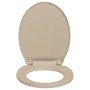 Beigefarbener ovaler WC-Sitz und Deckel mit Absenkautomatik von vidaXL, Toiletten- und Bidetsitze - Ref: Foro24-145820, Preis...