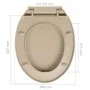 Beige oval soft close toilet seat and lid by vidaXL, Toilet and bidet seats - Ref: Foro24-145820, Price: 44,62 €, Discount: %