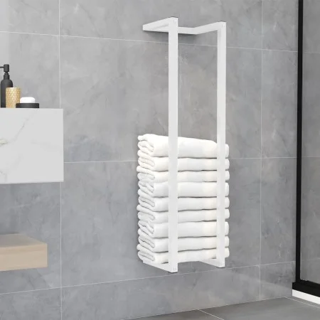 White steel towel rack 25x20x95 cm by vidaXL, Towel racks - Ref: Foro24-336117, Price: 36,08 €, Discount: %
