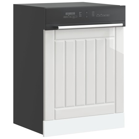 Panel lavavajillas Lucca madera contrachapada blanco brillante