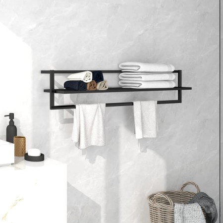 Black iron towel rack 95x25x22 cm by vidaXL, Towel racks - Ref: Foro24-336122, Price: 35,44 €, Discount: %