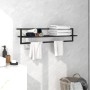 Black iron towel rack 95x25x22 cm by vidaXL, Towel racks - Ref: Foro24-336122, Price: 35,44 €, Discount: %