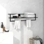 Black iron towel rack 95x25x22 cm by vidaXL, Towel racks - Ref: Foro24-336122, Price: 38,47 €, Discount: %
