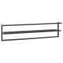 Black iron towel rack 95x25x22 cm by vidaXL, Towel racks - Ref: Foro24-336122, Price: 35,44 €, Discount: %