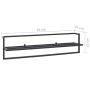 Black iron towel rack 95x25x22 cm by vidaXL, Towel racks - Ref: Foro24-336122, Price: 35,44 €, Discount: %