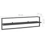 Black iron towel rack 95x25x22 cm by vidaXL, Towel racks - Ref: Foro24-336122, Price: 38,47 €, Discount: %
