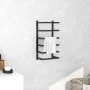 Black steel towel rack 24x12x48 cm by vidaXL, Towel racks - Ref: Foro24-336123, Price: 29,87 €, Discount: %