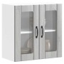 Armario pared cocina puerta de cristal Lucca sonoma gris