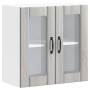 Armario pared cocina puerta de cristal Lucca sonoma gris