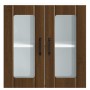 Armario pared cocina puerta de cristal Lucca roble marrón en Armarios de cocina | Comprar online en Foro24