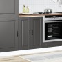 Mueble bajo de cocina Porto madera contrachapada negro